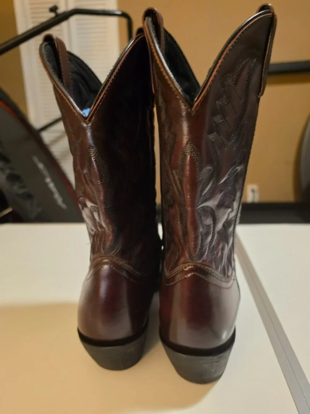 Laredo Men's Lawton Black Cherry Western Boots Sz 12D
